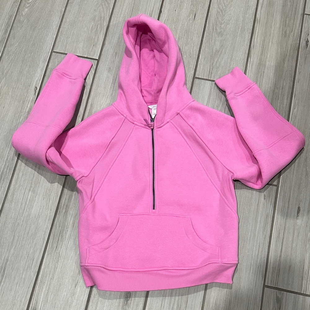 Jockey Pink Half-Zip Hoodie Sweatshirt